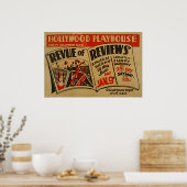 Vintag Hollywood Playhouse Music Poster (Küche)