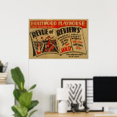 Vintag Hollywood Playhouse Music Poster (Heimbüro)