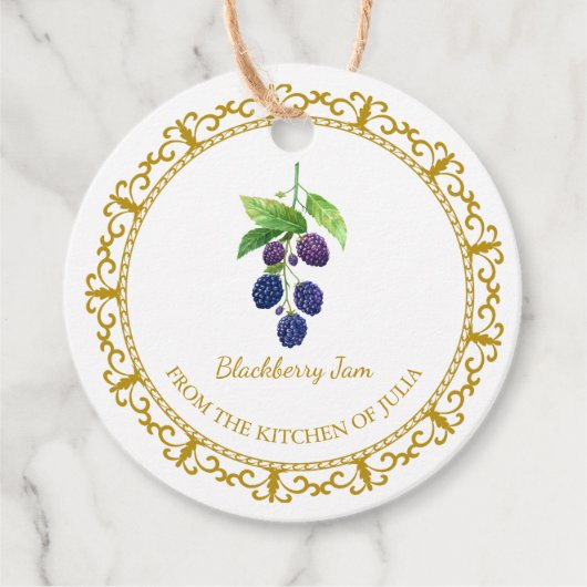 Vintag Homemade BlackBerry Jam Hang Tag Geschenkanhänger (Vorderseite)