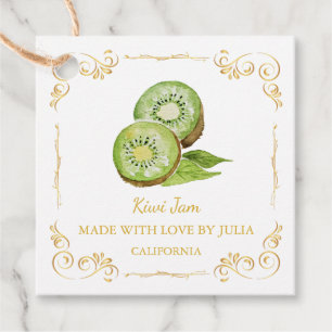 Vintag Homemade Kiwi Jam Square Hang Tag Geschenkanhänger