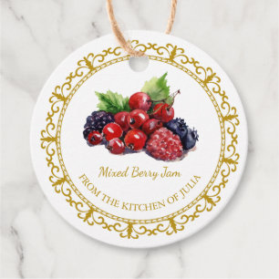 Vintag Homemade Mixed Berry Jam Hang Tag Geschenkanhänger