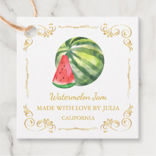 Vintag Homemade Watermelon Jam Square Hang Tag Geschenkanhänger