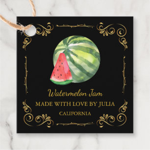 Vintag Homemade Watermelon Jam Square Hang Tag Geschenkanhänger
