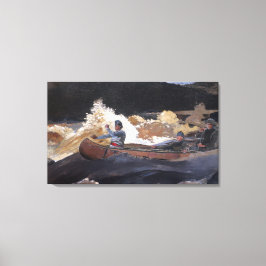 Vintag Homer schießt die Rapids, Saguenay RIver Leinwanddruck