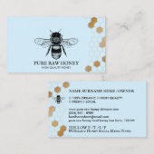 Vintag Honey Bee Honeycomb Apiary Blue Visitenkarte (Vorne/Hinten)