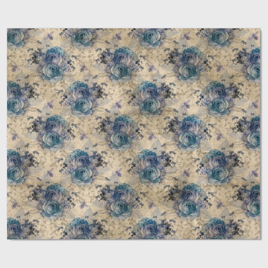 Vintag Honey Bee Pattern Geschenkpapier (Flach)