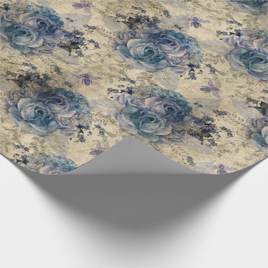 Vintag Honey Bee Pattern Geschenkpapier (Ecke)