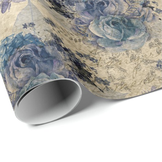 Vintag Honey Bee Pattern Geschenkpapier (Rolleneckpunkt)