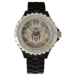 Vintag Honey Bee William Morris Inspirierte Floral Armbanduhr