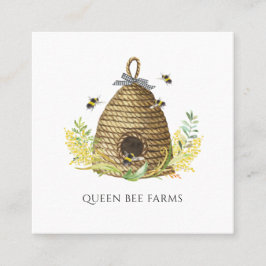 Vintag Honey Beve Hive Apiary Beekeeper Quadratische Visitenkarte