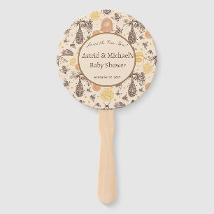 Vintag Honey Bumblebee Baby Dusche Fächer