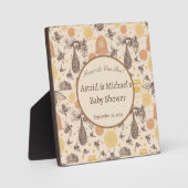 Vintag Honey Bumblebee Baby Dusche Fotoplatte (Vorderseite)