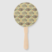 Vintag Honey Bumblebee Sage Baby Dusche Fächer (Rückseite)