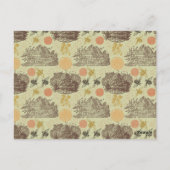 Vintag Honey Bumblebee Sage Baby Dusche Postkarte (Rückseite)