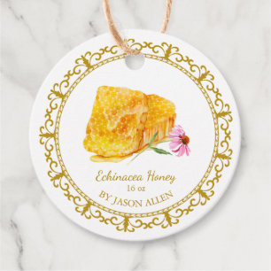 Vintag Honeycomb Echinacea Infused Honey Hang Tag Geschenkanhänger