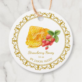 Vintag Honeycomb Strawberry Honey Hang Tag Geschenkanhänger