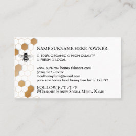 Vintag Honigbiene Honeycomb Apiary bedruckt Visitenkarte