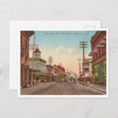 Vintag Honolulu Hawaii King Street Postkarte (Vorne/Hinten)