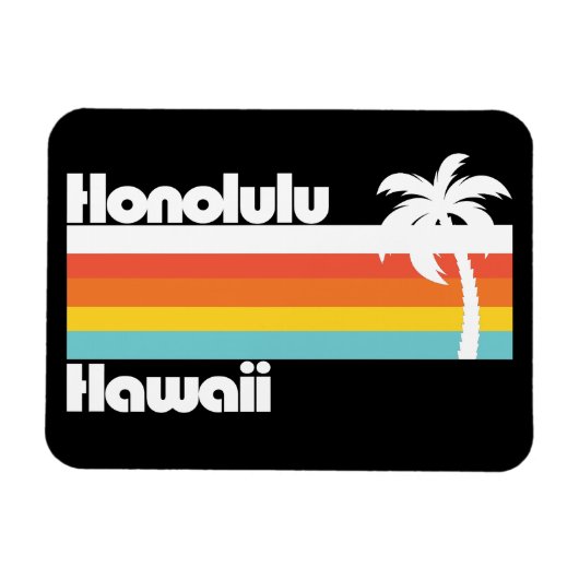 Vintag Honolulu Hawaii Magnet (Horizontal)