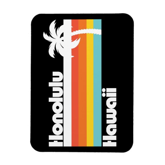 Vintag Honolulu Hawaii Magnet (Vertikal)