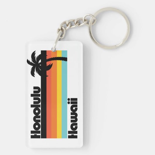 Vintag Honolulu Hawaii Schlüsselanhänger (Rückseite)