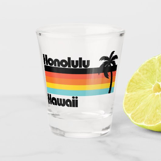 Vintag Honolulu Hawaii Schnapsglas (Vorderseite)