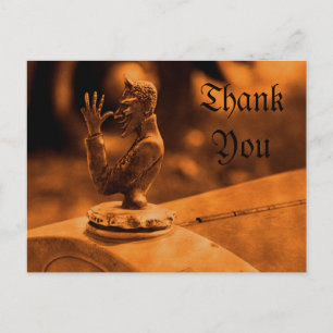 Vintag Hood Ornament Vielen Dank Postcard Postkarte