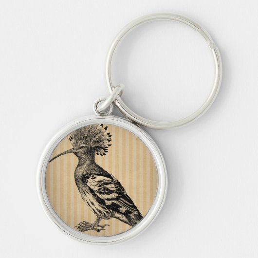 Vintag Hoopoe Bird Schlüsselanhänger (Vorne)