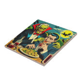 Vintag Horror Vampire Comicen Fliese (Seite)