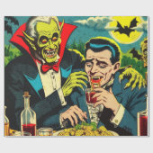 Vintag Horror Vampire Comicen Geschenkpapier (Flach)