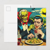 Vintag Horror Vampire Comicen Postkarte (Vorne/Hinten)