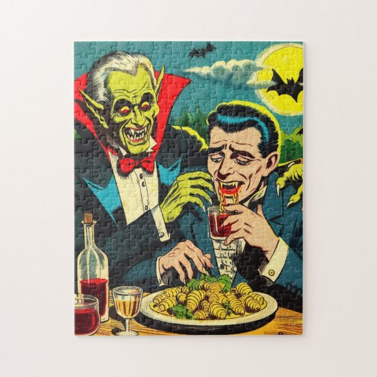 Vintag Horror Vampire Comicen Puzzle (Vertikal)