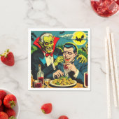 Vintag Horror Vampire Comicen Serviette (Beispiel)