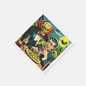 Vintag Horror Vampire Comicen Serviette (Ecke)