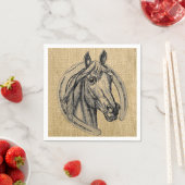 Vintag Horse Cameo Cocktail Napkins Serviette (Beispiel)
