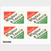 Vintag Hotel- und Reiseaufkleber Rechteckiger Aufkleber (Blatt)