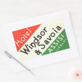 Vintag Hotel- und Reiseaufkleber Rechteckiger Aufkleber (Umschlag)