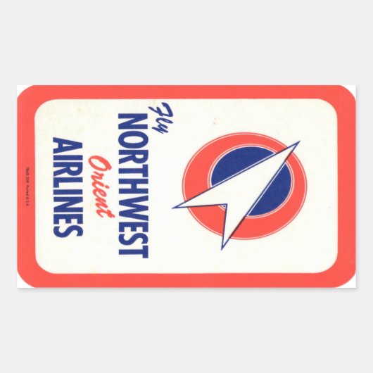 Vintag Hotel- und Reiseaufkleber Rechteckiger Aufkleber (Vorderseite)