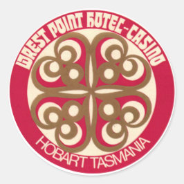 Vintag Hotel- und Reiseaufkleber Runder Aufkleber