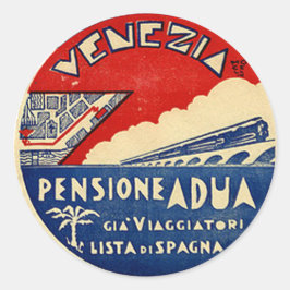 Vintag Hotel- und Reiseaufkleber Runder Aufkleber