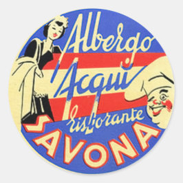 Vintag Hotel- und Reiseaufkleber Runder Aufkleber