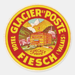 Vintag Hotel- und Reiseaufkleber Runder Aufkleber