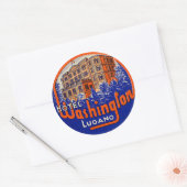 Vintag Hotel- und Reiseaufkleber Runder Aufkleber (Umschlag)