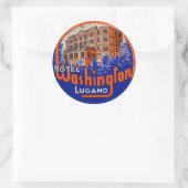 Vintag Hotel- und Reiseaufkleber Runder Aufkleber (Tasche)