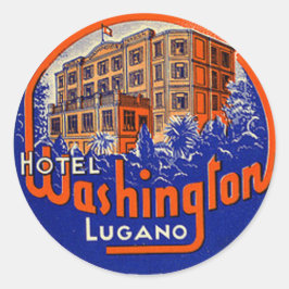 Vintag Hotel- und Reiseaufkleber Runder Aufkleber