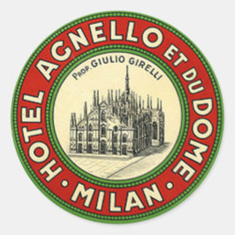 Vintag Hotel- und Reiseaufkleber Runder Aufkleber