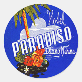 Vintag Hotel- und Reiseaufkleber Runder Aufkleber