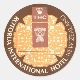 Vintag Hotel- und Reiseaufkleber Runder Aufkleber