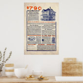 Vintag House Gebäude Ad von 1909 Poster (Küche)