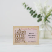 Vintag House Real Anwesen Renovation Business Card Visitenkarte (Stehend Vorderseite)
